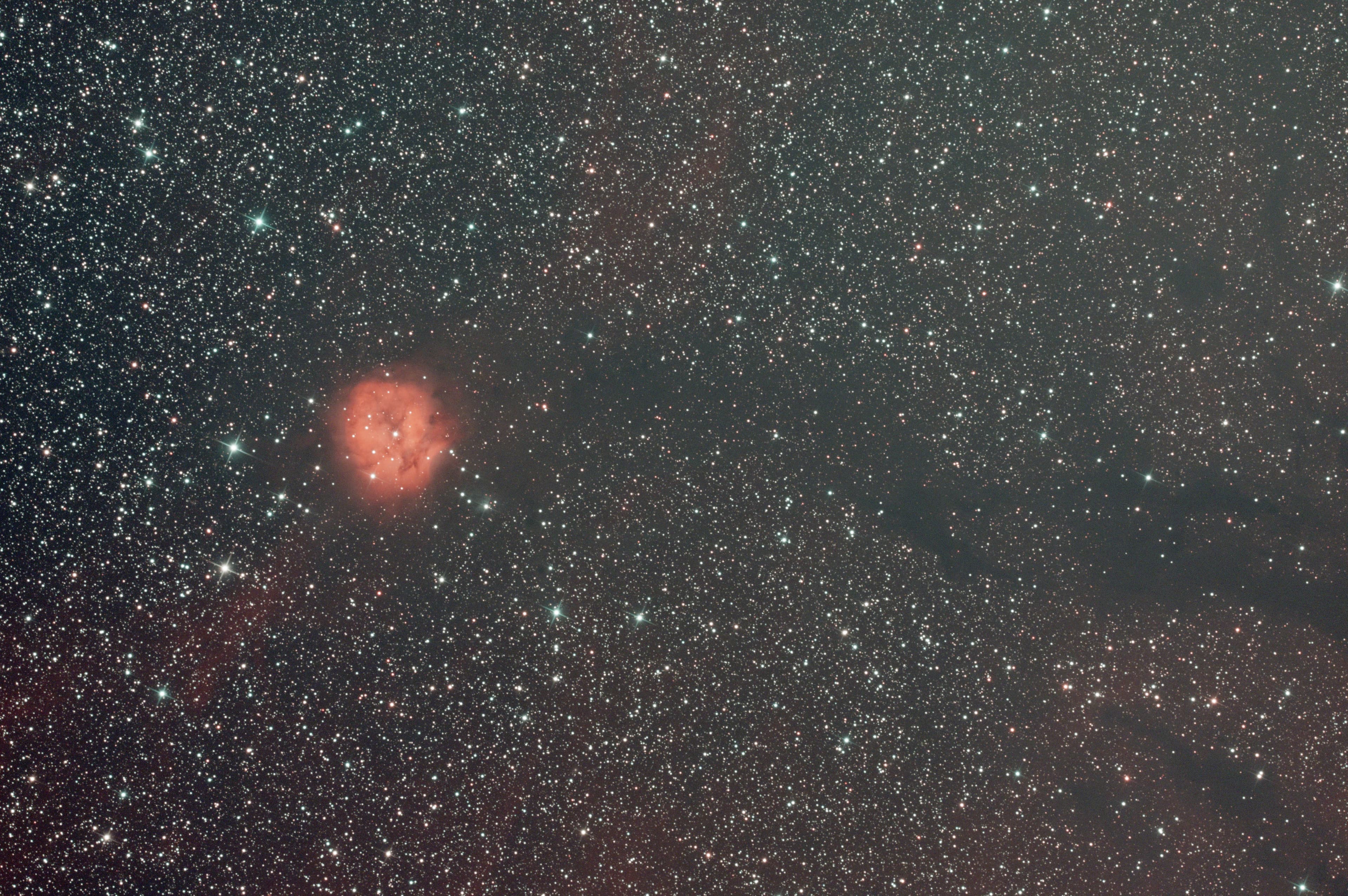 IC 5146, Nébuleuse du Cocon, image linéaire