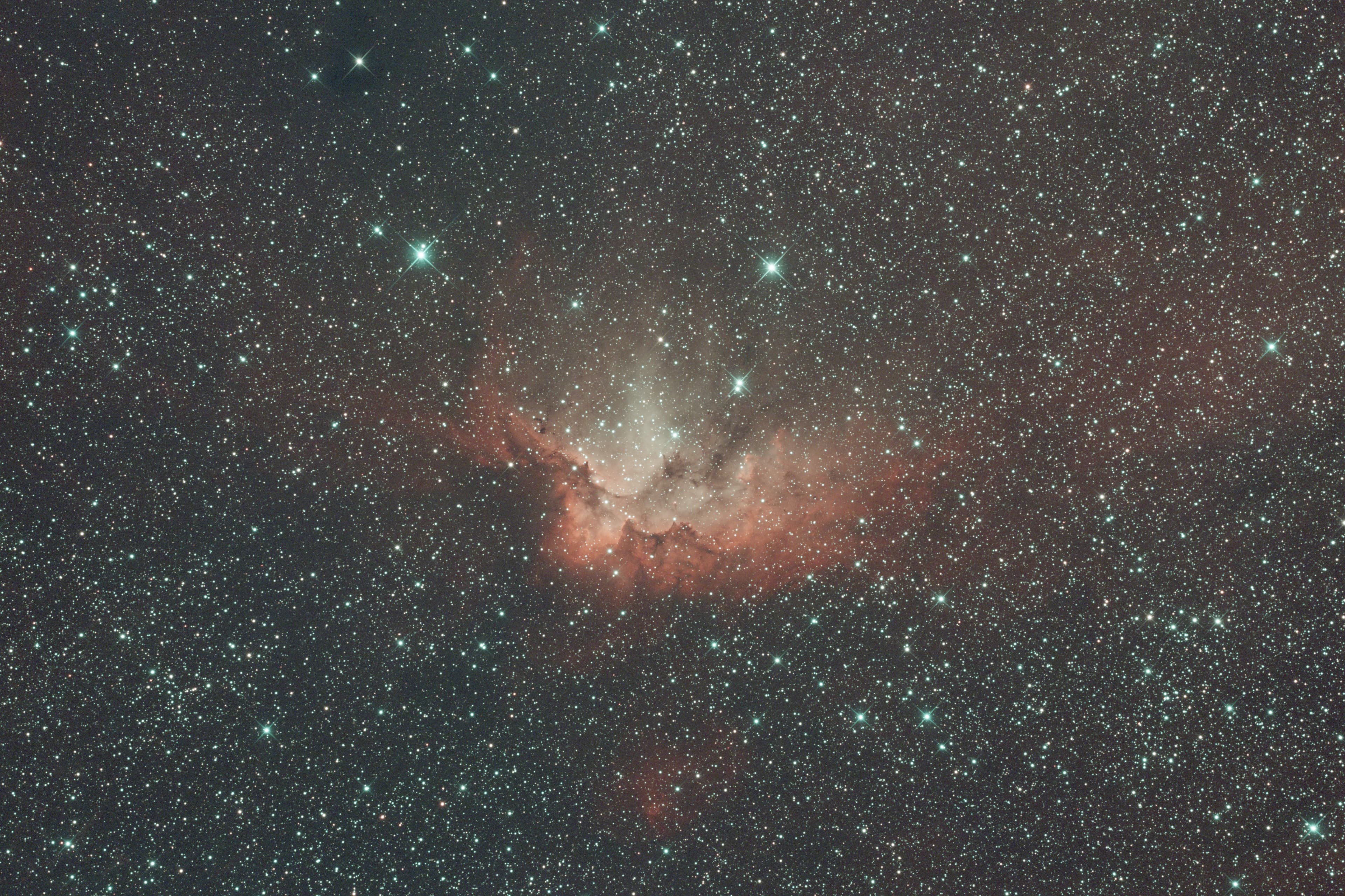 NGC 7380, Nébuleuse du Sorcier, image linéaire