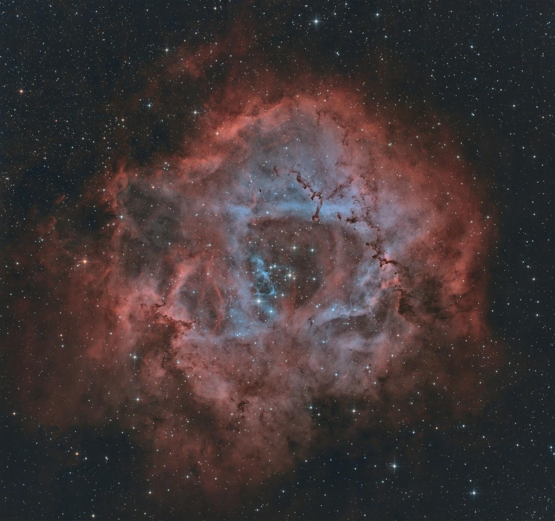 NGC 2237, Rosette Nebula — image taken from Le Pradet / Toulon, Var, France