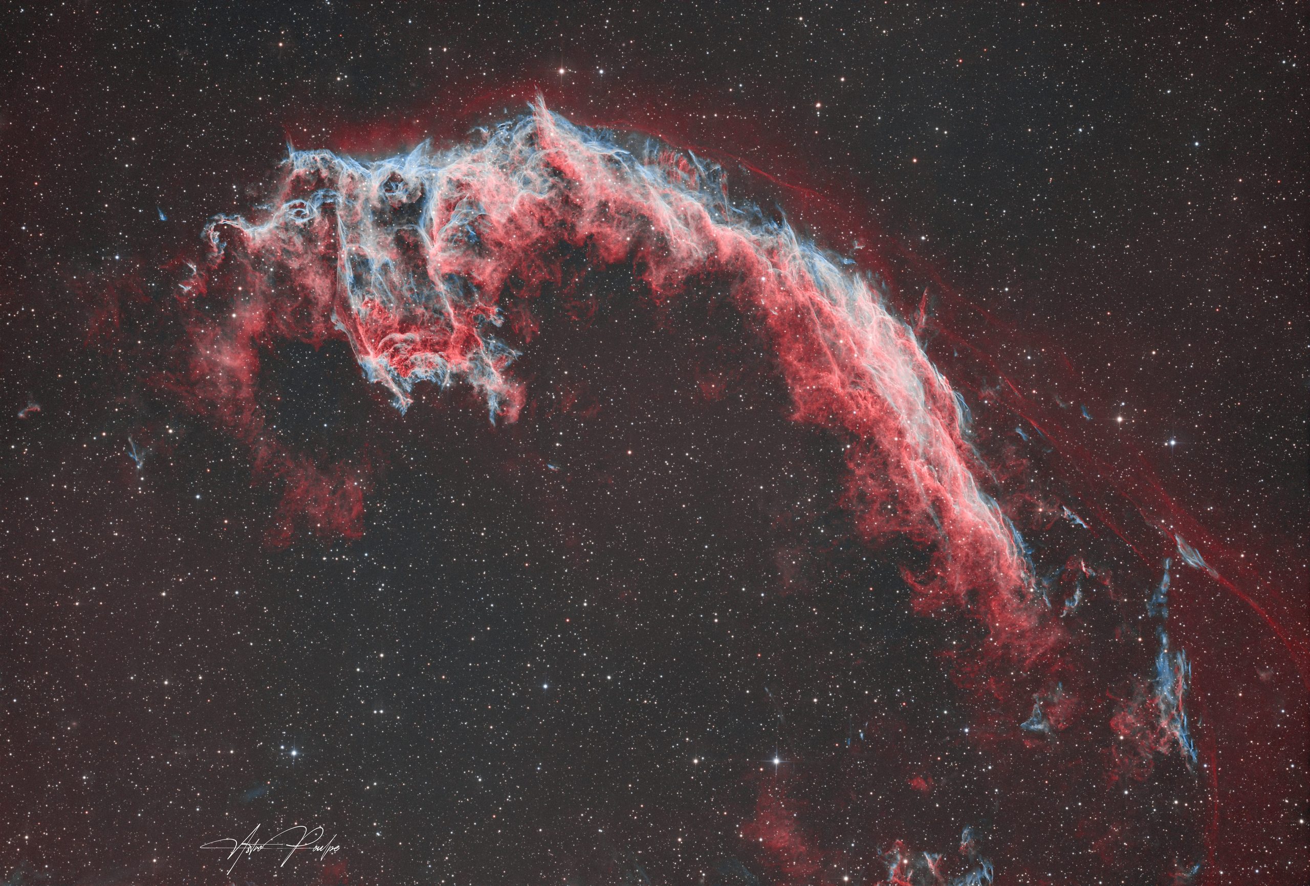NGC 6992, Nébuleuse du Voile — image réalisée avec ZWO ASI2600MC Pro