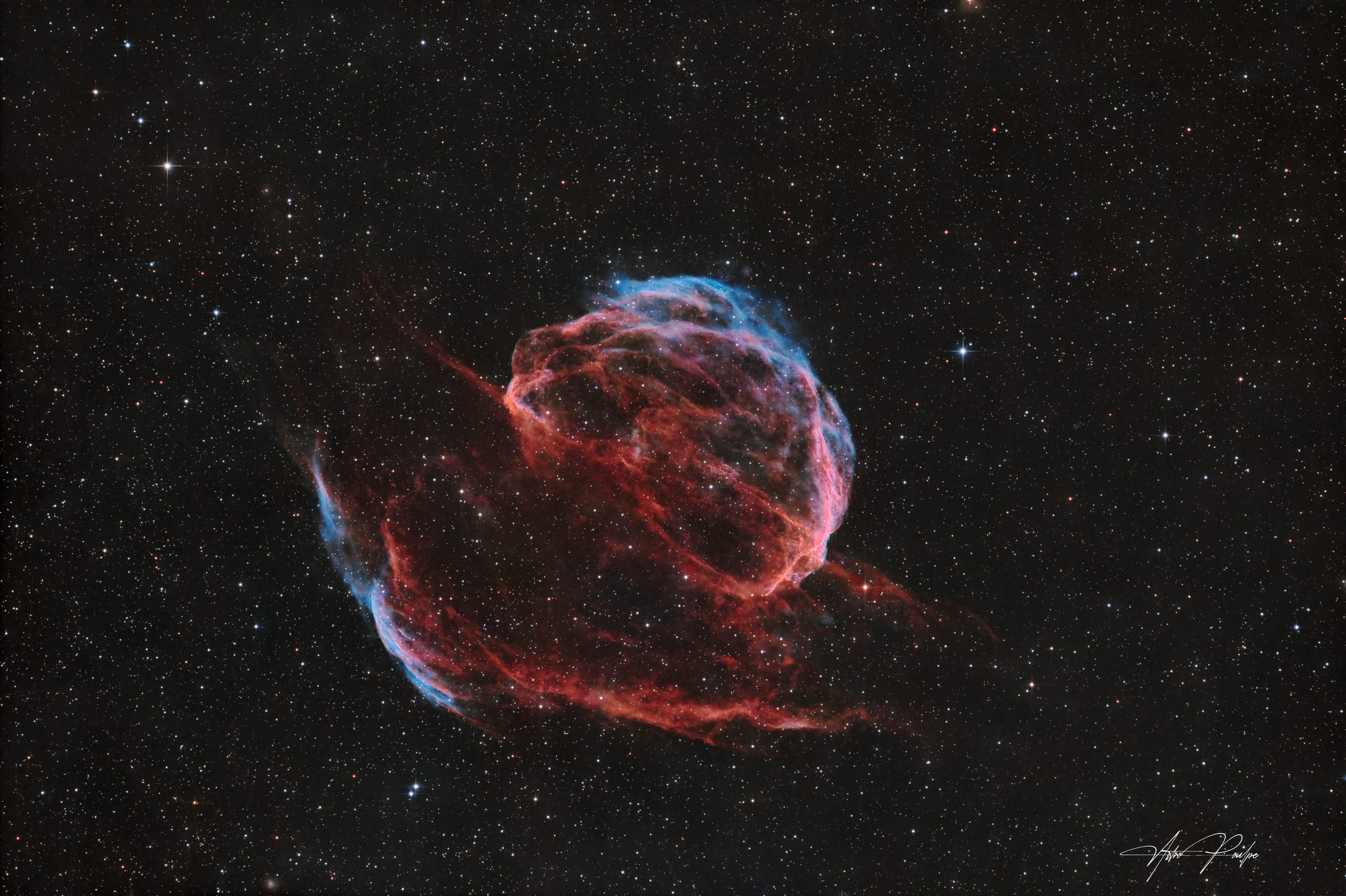 Sh2-224, Nébuleuse du Chapeau de riz — image réalisée avec ZWO ASI2600MC Pro